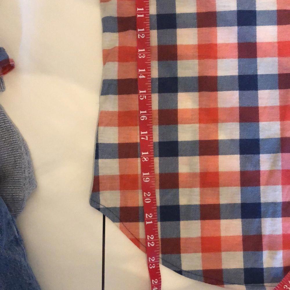 GG Collection Light Orange/Blue Flannel Shirt - Size L - Picture 6 of 7